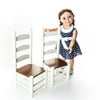 The Queen's Treasures 18 inch Doll Furniture, Farmhouse Collection Fully Assembled Set of Two Ladderback Chairs, Compatible with American Girl Kitchen Furniture