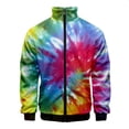 thumbnail image 4 of Chaqueta con cuello alto y estampado tie-dye 3D para hombre y mujer, ropa informal de manga larga, abrigo, ropa para hombre, abrigos de primavera, 4 of 5
