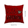 thumbnail image 3 of OAVQHLG3B Valentine‘s Day Throw Pillow Covers 18x18 Inch Red Pink Heart Pillow Cases Soft Heart Shape Embroidery Cushion Covers for Valentine‘s Day Couch Sofa Bedroom Living Room Home Decor, 3 of 6