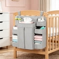 thumbnail image 6 of Nursery Hanging Storage Bag, Bedside Supply Holder Crib Diaper Organizer, Washable Multifunctional Infant Caddy for Crib, Nursery Room, Maternity Home and Newborn Daily Storage, 6 of 6