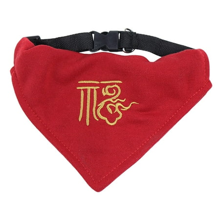 Dog Bandana Neck Pets Costume Adjustable Strong D Hook Scarfs with Quick Release M Fu