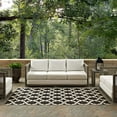 thumbnail image 6 of Modway Cerelia 63x90.5" Moroccan Trellis Polypropylene Area Rug in Black/Beige, 6 of 8