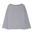 thumbnail image 4 of IUYRTFE Women's Cotton Linen Long Sleeve T-Shirt Round Neck Loose Fit Casual Summer Beach Top, 4 of 9