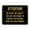 Black Gold, variant on Signs ByLITA Classic Framed Attention! We Accept No Liability For Loss and Damage to Property or Personal Injury On These Premises Door or Wall Sign (Ivory/Dark Brown) - Medium