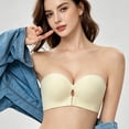thumbnail image 4 of Miorin Under $2 Front Closure Bras for Women, Wireless Push‑Up Supportive Breathable Bra, Removable Straps Seamless T Shirt Bra, No Underwire Minimizer Womens Bra for All Occasions, 4 of 8