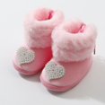 thumbnail image 3 of Miaouyo Infant Baby Girls Booties Fuzzy Cuff Non Slip Soft Sole First Walker Shoes, 3 of 9