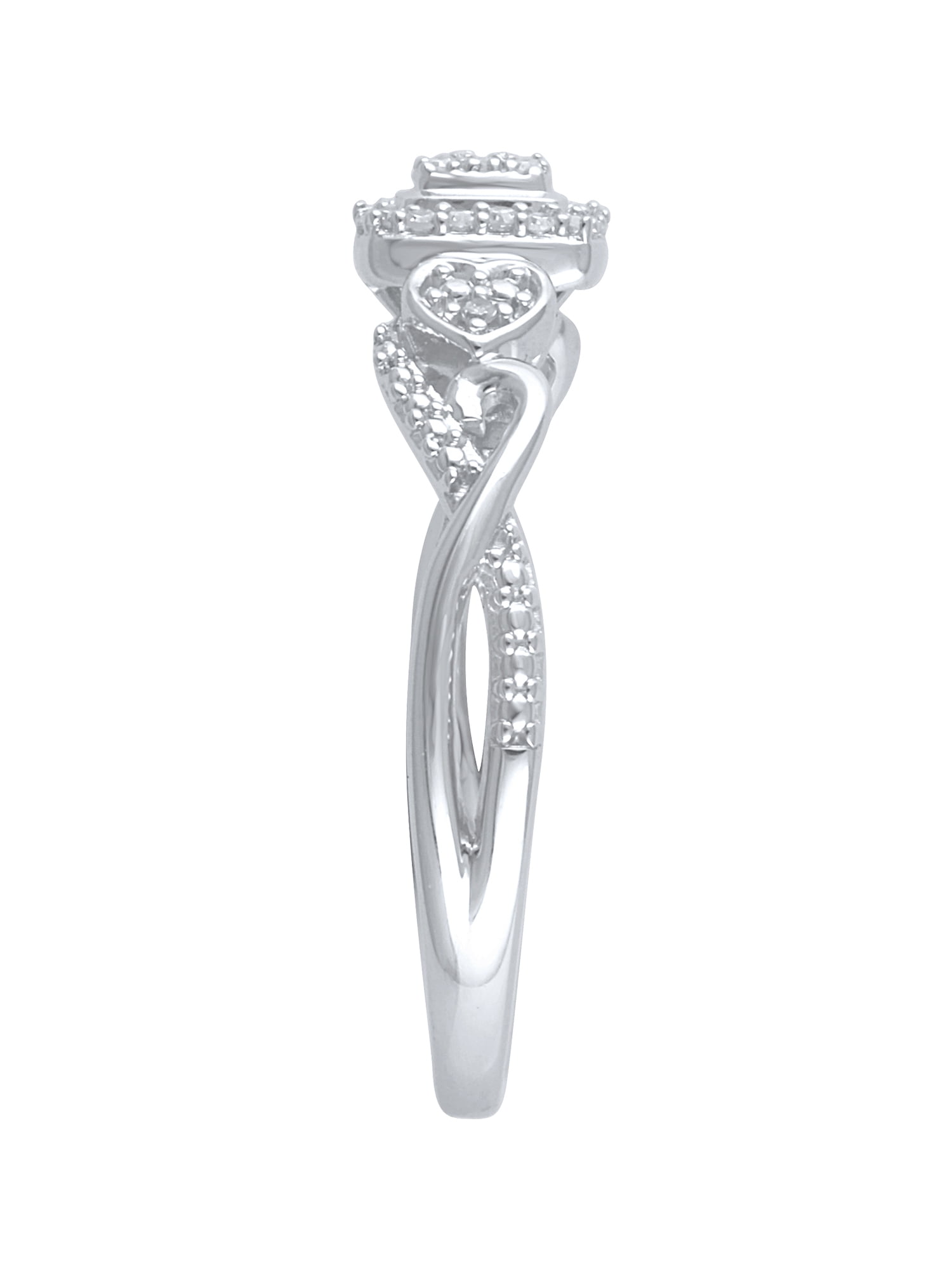 1/10 Ct (I3 Clarity, I-J Color) Hold My Hand Diamond Women's Ring in 925 Sterling Silver