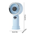 thumbnail image 3 of Vacemry USB Rechargeable Handheld Fan, Slim High-Speed Digital Display Powerful Wind, Desktop Fan Outdoor Fan for Home Office Travel Camping, 3 of 8
