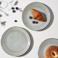 thumbnail image 2 of famiware Dinner Plates, 8 Inch Small Plate Set for 6, Dessert Appetizer Speckled Hand-made Ceramic Salad Plates, Microwave & Dishwasher Safe, Scratch Resistant, Twilight Series, Ashy Blue, 2 of 5