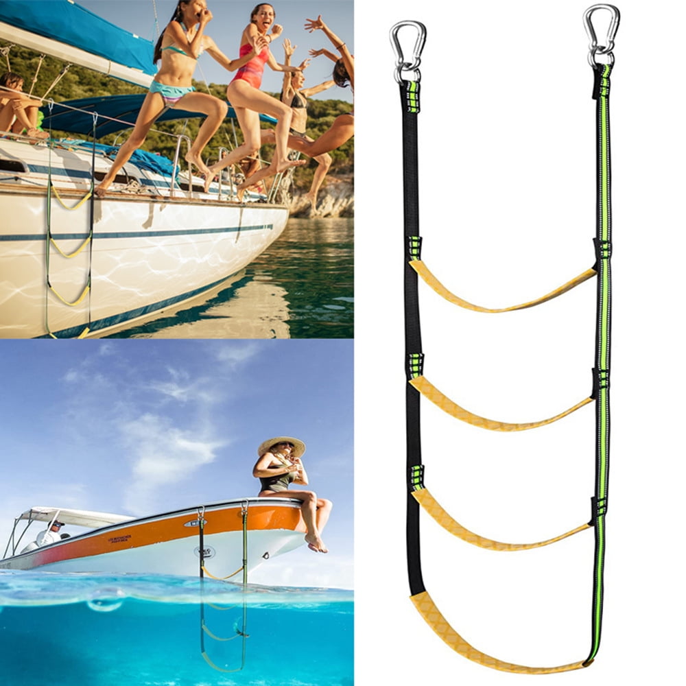 Boat Ladder Trianu 4 Steps Detachable Boat Rope Ladder Extension for