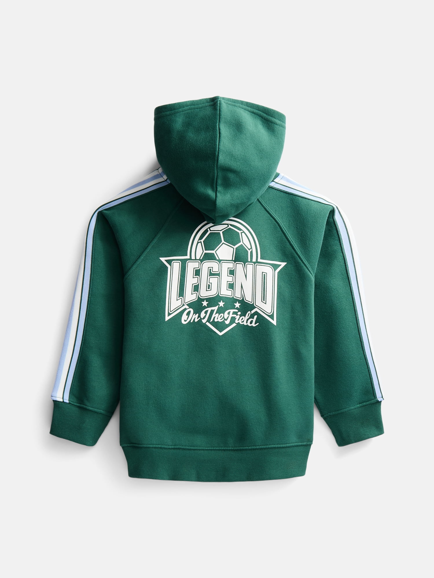Wonder Nation Little Boys Raglan Zip Up Hoodie with Long Sleeves, Sizes 4-10