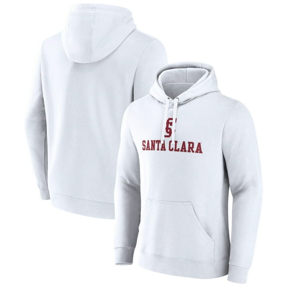 Men's Fanatics  White Santa Clara Broncos Primary Logo Pullover Hoodie