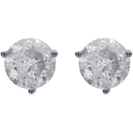 1-1/2 Carat T.W. Round Diamond 14kt White Gold Martini Stud Earrings, IGL Certified, Comes in a Box