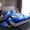 Blue, variant on Castle Fairy Cartoon Penguin Twin Sheet Sets,Kawaii Wildlife Bedding