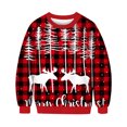 thumbnail image 1 of Wyzesi Chandails en Molleton de Noël Garçon Petit Couple Chemise Décontractée Noël Blouse Imprimée 3D Col Rond Manches Longues Chandail Chandails en Molleton Hommes Ajusté, 1 of 4