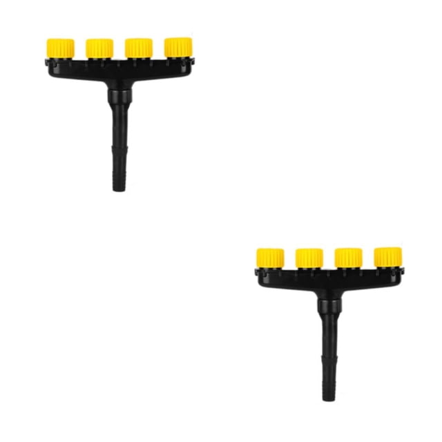 Advancent Aspersor de jardín, rociador de agua ajustable giratorio para césped, jardinera de granja de varios cabezales, boquilla de riego de 4 cabezas 2piezas