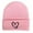 Pink, variant on Wensltd Women Men Heart Print Embroidery Knit Beanie Warm Soft Cozy Casual Daily Fashion Outdoor Cycling Cap Trendy Pink