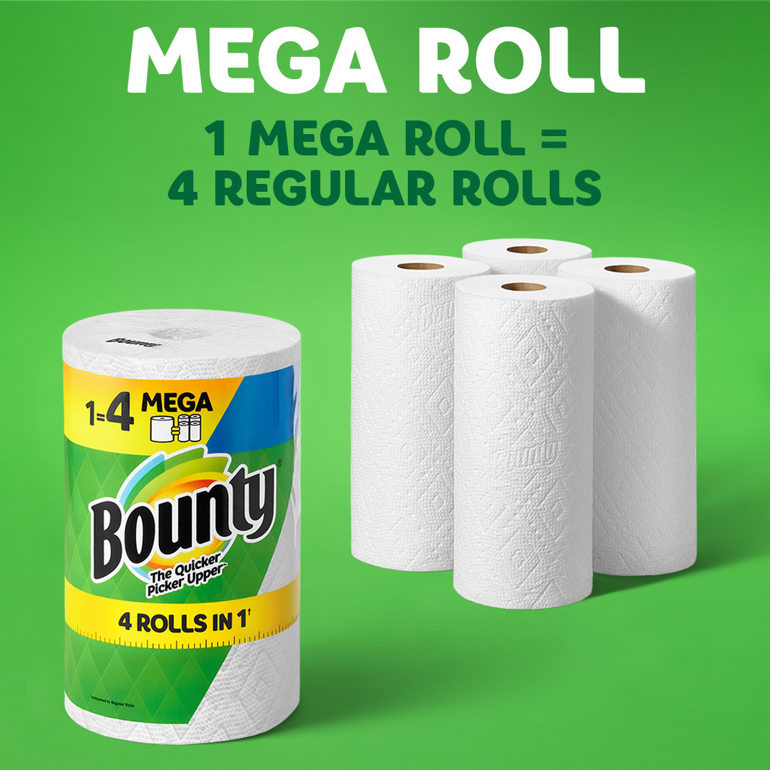 Bounty Full Sheet Paper Towels, 6 Mega Rolls, White - image 2 of 19