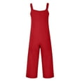 thumbnail image 4 of JINMGG Full Pants for Women Summer Womens Fashion Summer Solid Color Casual Sleeveless Suspender Jumpsuit, 4 of 6