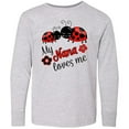 thumbnail image 3 of Inktastic My Nana Loves Me with Cute Ladybugs Long Sleeve Youth T-Shirt, 3 of 5