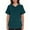 Green, variant on Women’s V-Neck Nurse Uniform Blouse - Short-Sleeve Button-Front Scrub Top for Medical, Nursing, Clinic, Healthcare, Hospital, Caregiver /Clinic Staff | Multi-Size Multi-Pocket Work Uniform