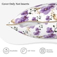 thumbnail image 5 of Haiem Orchids Flowers Print Velvet Soft Solid Decorative Square Throw Pillow Covers Set with Elegant Piping Christmas Cushion Case for Sofa Bedroom Car-16"x16", 5 of 8