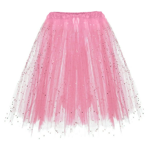 Splozh Tutu Skirts for Toddler Girls Toddler Baby Girl Tutu Tulle Layered Ruffle Skirt for Little Girls Ballet Dance Tutu Skirt Pink,2-10 Years
