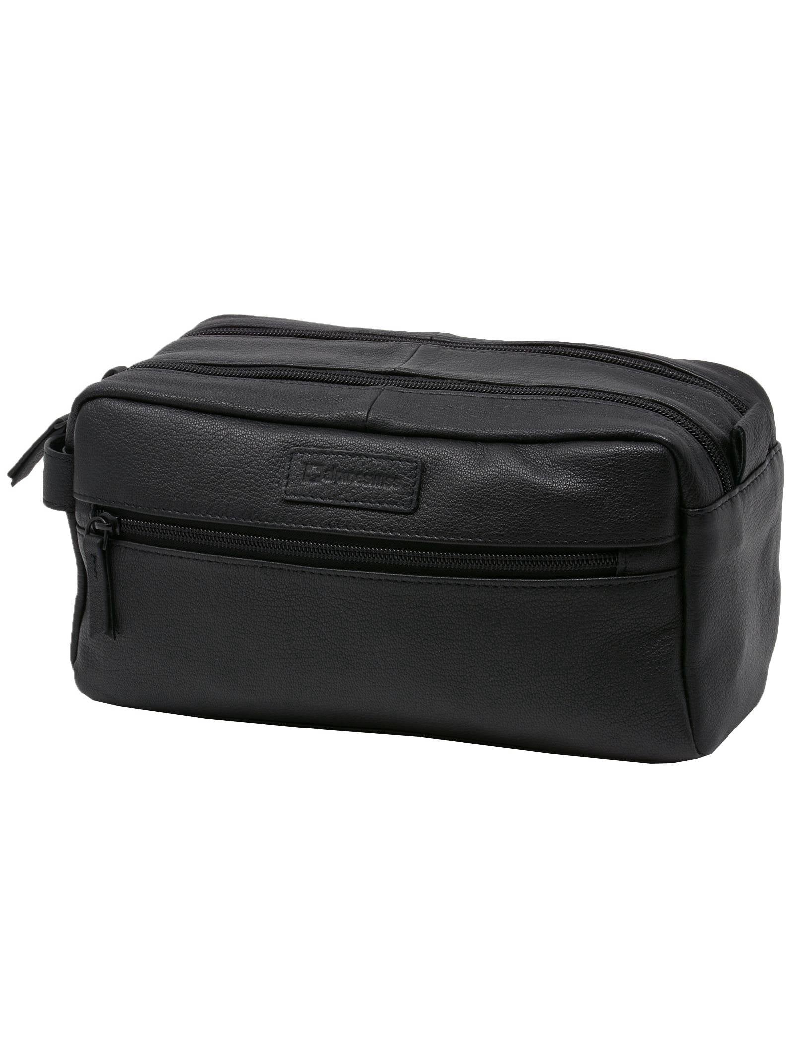 AlpineSwiss Sedona Toiletry Bag Genuine Leather Shaving Kit Dopp Kit Travel Case