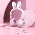thumbnail image 1 of Auriculares Estéreo Inalámbricos de 360 ​​grados Auriculares para Jugadores Auriculares Estéreo con Luz RGB Plegables con Micrófono para Y Adult Blanco y rosa, 1 of 7