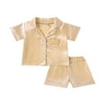 thumbnail image 1 of Ensemble de Pyjamas 2 Pcs pour Enfants Motif Rouge/vache Imprimé/coloré Manches Courtes + Shorts Taille Élastique Garçons Filles Ensemble de Nuit Coloré 2-3 Ans, 1 of 7