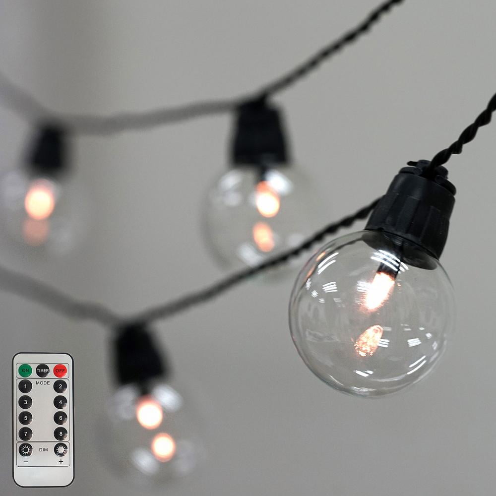 Mini String Light Set 70 Clear Bulb White Wire Indoor Outdoor Wedding Party Deck 
