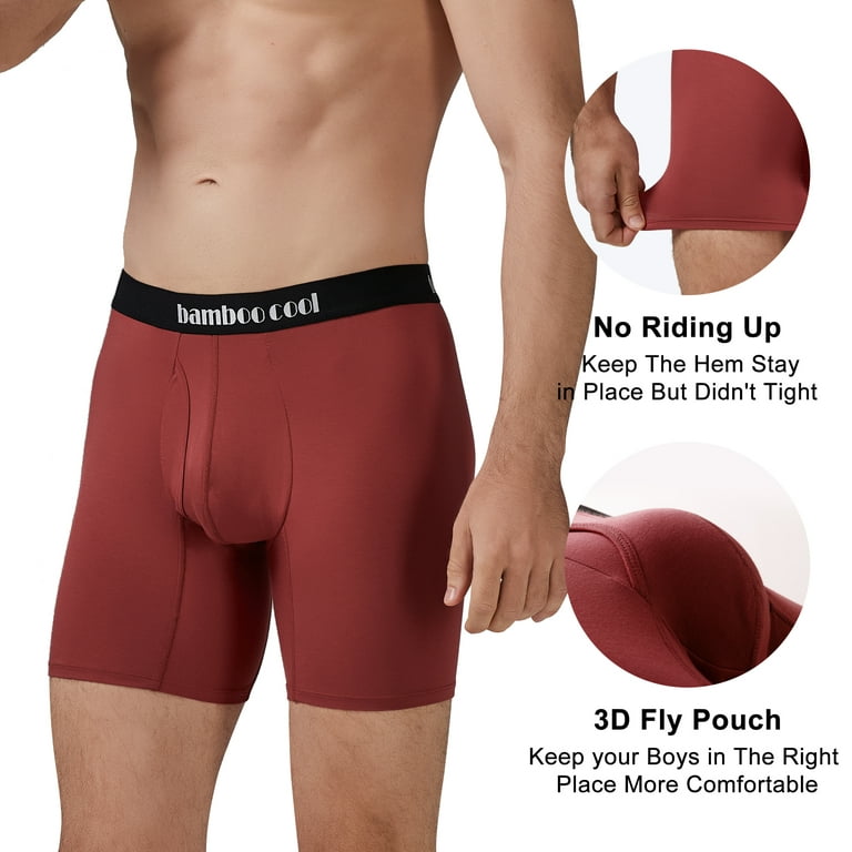 Boxer Brief 6 inch Bamboo-Pouch Underwear for Men-REG
