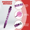 thumbnail image 3 of Aluminum Dart Shafts, Medium 2BA Thread Dart Stems Replacement Accessories with Rubber Rings for Steel Tip Purple, 3 of 5