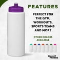 thumbnail image 2 of HDPE Plastic Leak-Free Bottles 32 oz. Set of 10, Bulk Pack - BPA Free, Great for Gym, Camping, Backpacking, School - Trans Purple, 2 of 5