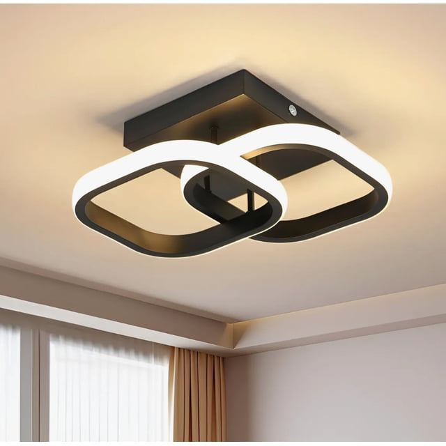 Lámpara De Techo Decorativas Moderna Colgante Para Baño Sala Modelo Negro