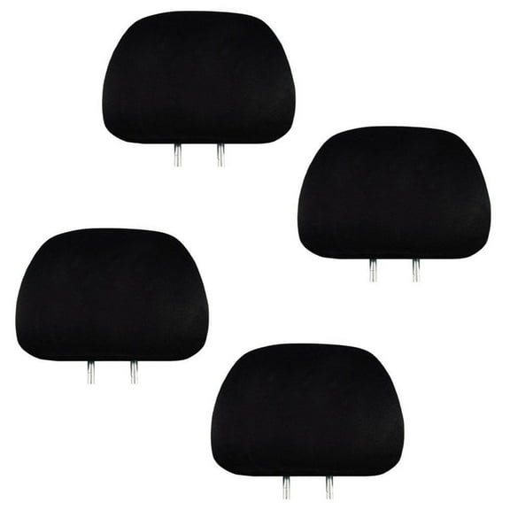 Yupbizauto 4X Cars Trucks & Cover DVD tv Monitors Solid Color Polyester Universal Headrest Covers with Foam Backing- Set of 4 (Beige)