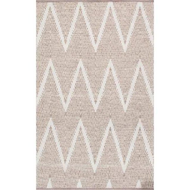 Pasargad PLW-04 9x12 9 x 12 ft. Simplicity Collection Hand - Woven Cotton Area Rug, Beige