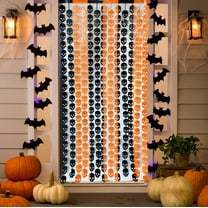 Hometravel Skull Rain Curtain Halloween Decoration, 79x39 Inch Halloween Party Door Curtain, Indoor Decorative Beaded Strands for Doorway and Aisle