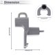 thumbnail image 4 of Gancho colgante para motocicleta Doble horquilla soporte para casco de motocicleta, bolsa de equipaje para scooters bicicletas tono plateado 1 juego tornillo llave hexagonal llave, 4 of 7