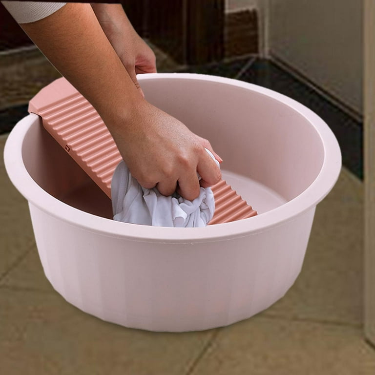 Washing Clothes Bucket Hand Wash Board Non Slip Wash Tub with Washboard  Cleaning