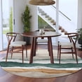 thumbnail image 3 of Round Rugs 5Ft, Sage Green Brown Ombre Round Area Rug Washable Indoor Throw Carpet, Modern Moire Abstract Wave Soft Non Slip Circle Rug for Cabinet Bathroom Home Decor Aesthetic, 3 of 8