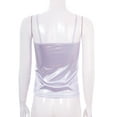 thumbnail image 3 of Linjinx Women's Shiny Metallic Leather Camisole Vest Tank Top Hip Hop Dance Costume Partywear Purple XL, 3 of 6