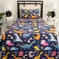 thumbnail image 2 of NIKKIPETER Kids 100% Cotton Sheets, 3 Piece Set, Twin - Dinosaurs, 2 of 7