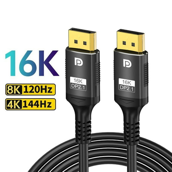 16K Displayport Cable 2.1 3.3ft,AUBEAMTO  80Gbps Display Port 2.1 Cable Support 16K@30Hz 8K@120Hz/60Hz 4K@240Hz HDR,HDCP, DSC 1.2a, Dp to Dp Cable for FreeSync/G-Sync/Gaming Monitor/Graphics Card