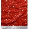thumbnail image 1 of Soimoi polyester Crepe Fabric Branches,Leaves & Bird Printed Fabric 1 Yard 52 Inch Wide, 1 of 3