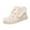 Beige, variant on Snow Boots for Women with Bow Detail Flat Sole Round Toe Design Plush Lined Warm Winter Casual Shoes