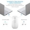 thumbnail image 2 of Bluetooth Mouse and 2.4 Wireless Dual Mode Slim USB Rechargable Mouse for Laptop/iPad/iPhone/Mac, 2 of 7