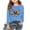 Sky Blue, variant on SGFCWSX Long Sleeve Shirts for Kids Girls Bow Leopard Print Tops Casual Fall T-Shirts Beige Size 3-4 Years