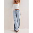 thumbnail image 4 of Lentta Women's Wide Leg Pants Drawstring High Rise Side Striped Slouchy Palazzo Pants with Pockets, 4 of 7
