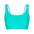 thumbnail image 5 of Wyobmus Womens Bikini Top Ribbed Padded Adjustable Straps Swimsuit Sports Bra Scoop Neck Padded Bathing Suit Tops U Back Bikini Swimsuit Workout Crop Swimwear Mint Green, 5 of 9